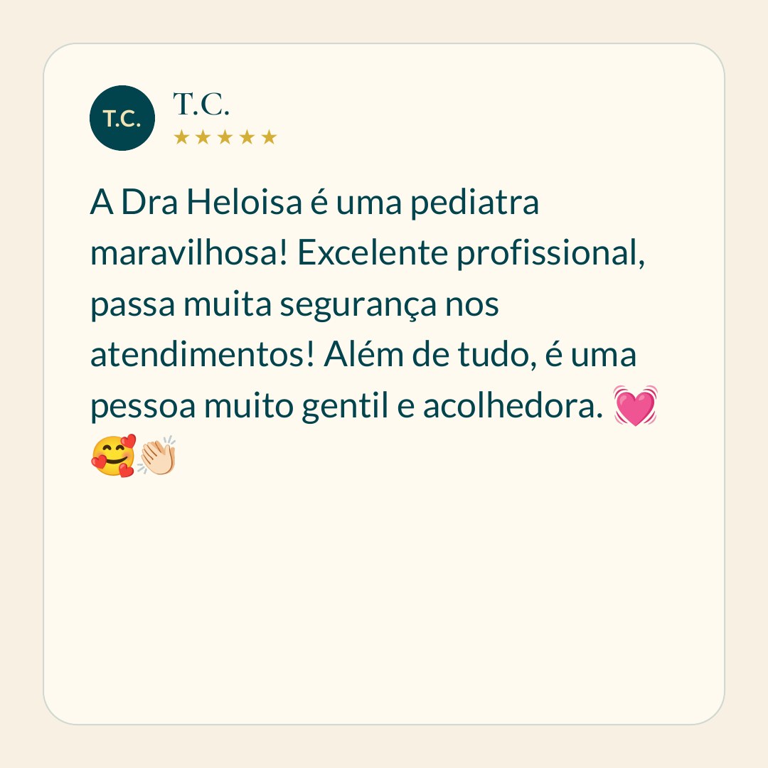 Depoimento sobre o atendimento da Dra. Heloisa Vianello, pediatra com atuação do pré-natal à adolescência.